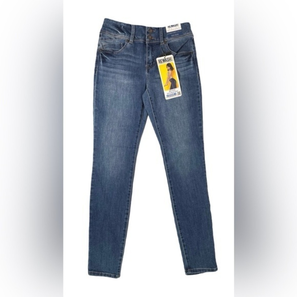 REWASH Mid-Rise Booty-Shaping Skinny Jeans